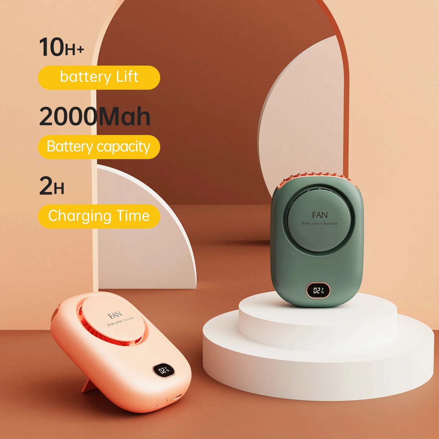Portable Waist Clip Fan – USB Rechargeable Mini Fan for Travel & Outdoor