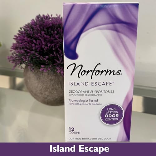Norforms Feminine Deodorant Suppositories, Long Lasting Odor Control, Tropical Splash Scent
