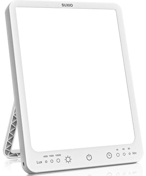 SUXIO Light Therapy Lamp - 10000 Lux Therapy Light, 3 Timing & Mode Happy Lamp