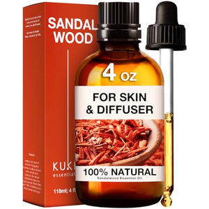 Kukka Sandalwood Essential Oils for Diffuser - 100% Natural Sandalwood Oil - Sandalwood Essential Oil