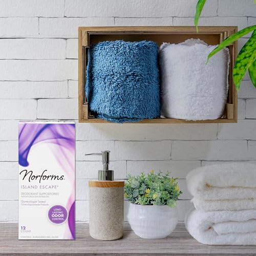 Norforms Feminine Deodorant Suppositories, Long Lasting Odor Control, Tropical Splash Scent