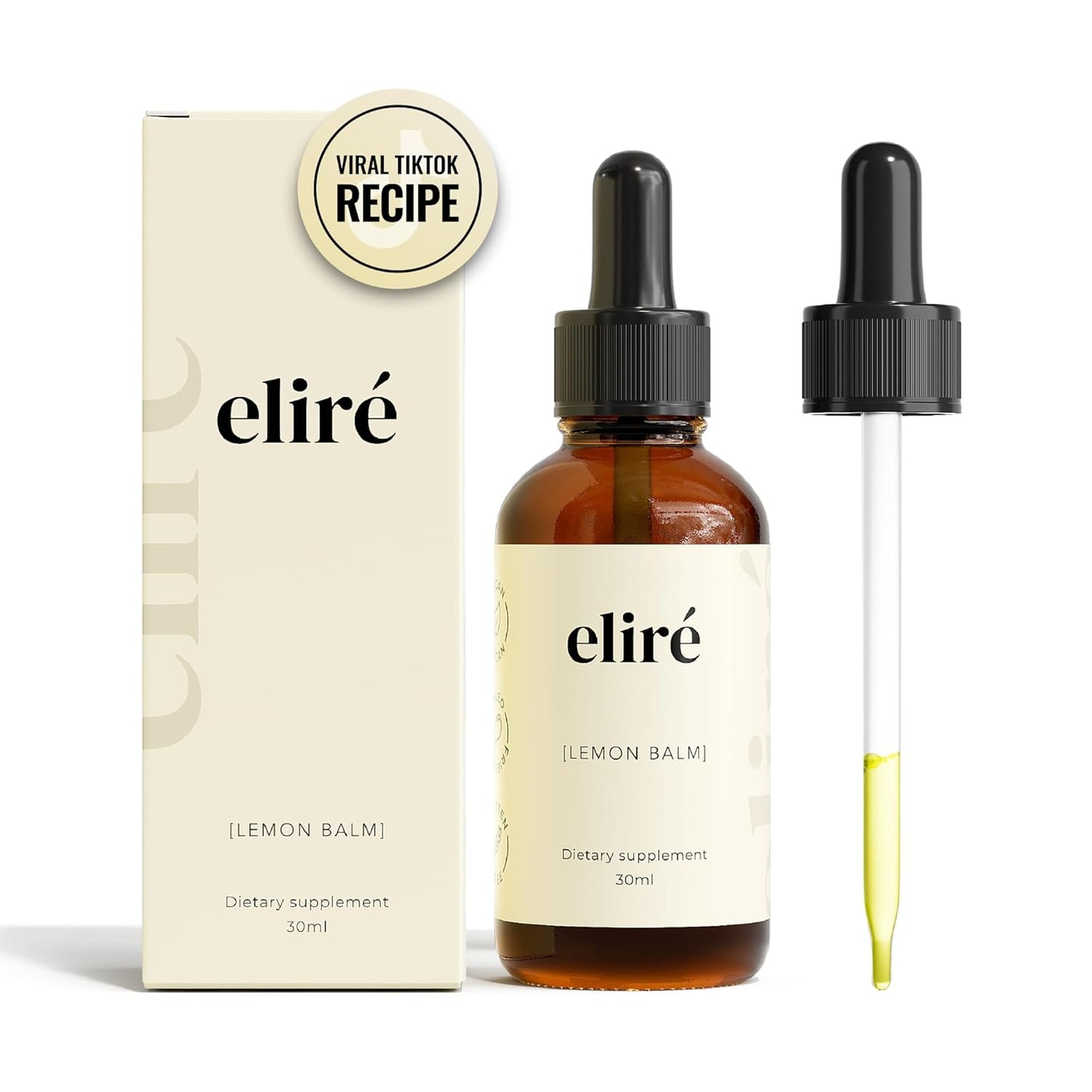 Organic Lemon Balm Drops for Bloating & Digestive Support | Vegan