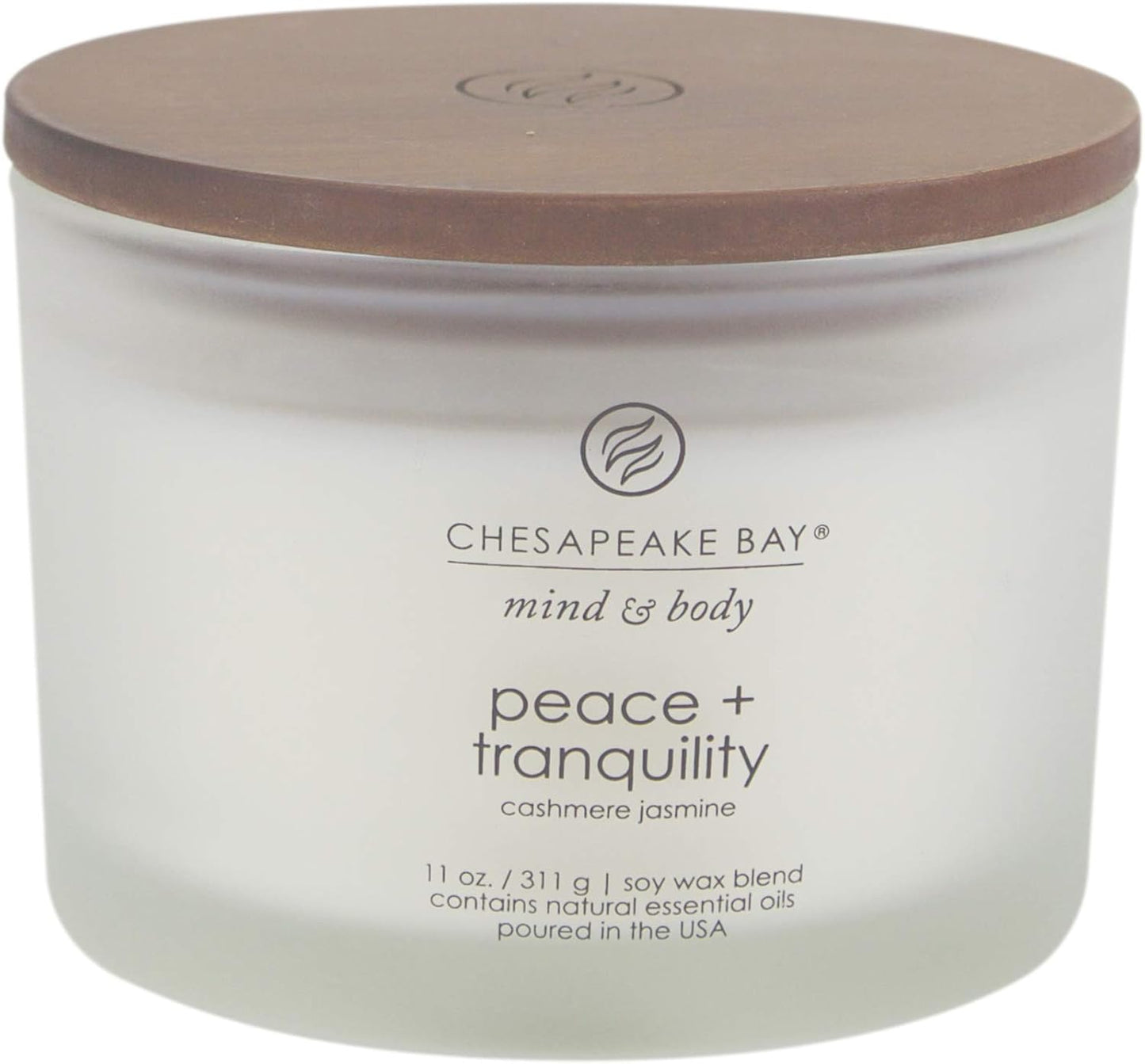 Chesapeake Bay 3-Wick Scented Candle – Peace + Tranquility Cashmere Jasmine