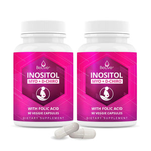 Myo-Inositol & D-Chiro Inositol Capsules with Folic Acid for PCOS | Prenatal Fertility