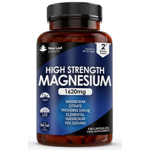 Magnesium Supplements 1620mg - Super Strength - Magnesium Citrate Capsules