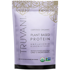 Truvani Organic Vegan Protein Powder Unflavored - 20g of Plant Based Protein, Organic