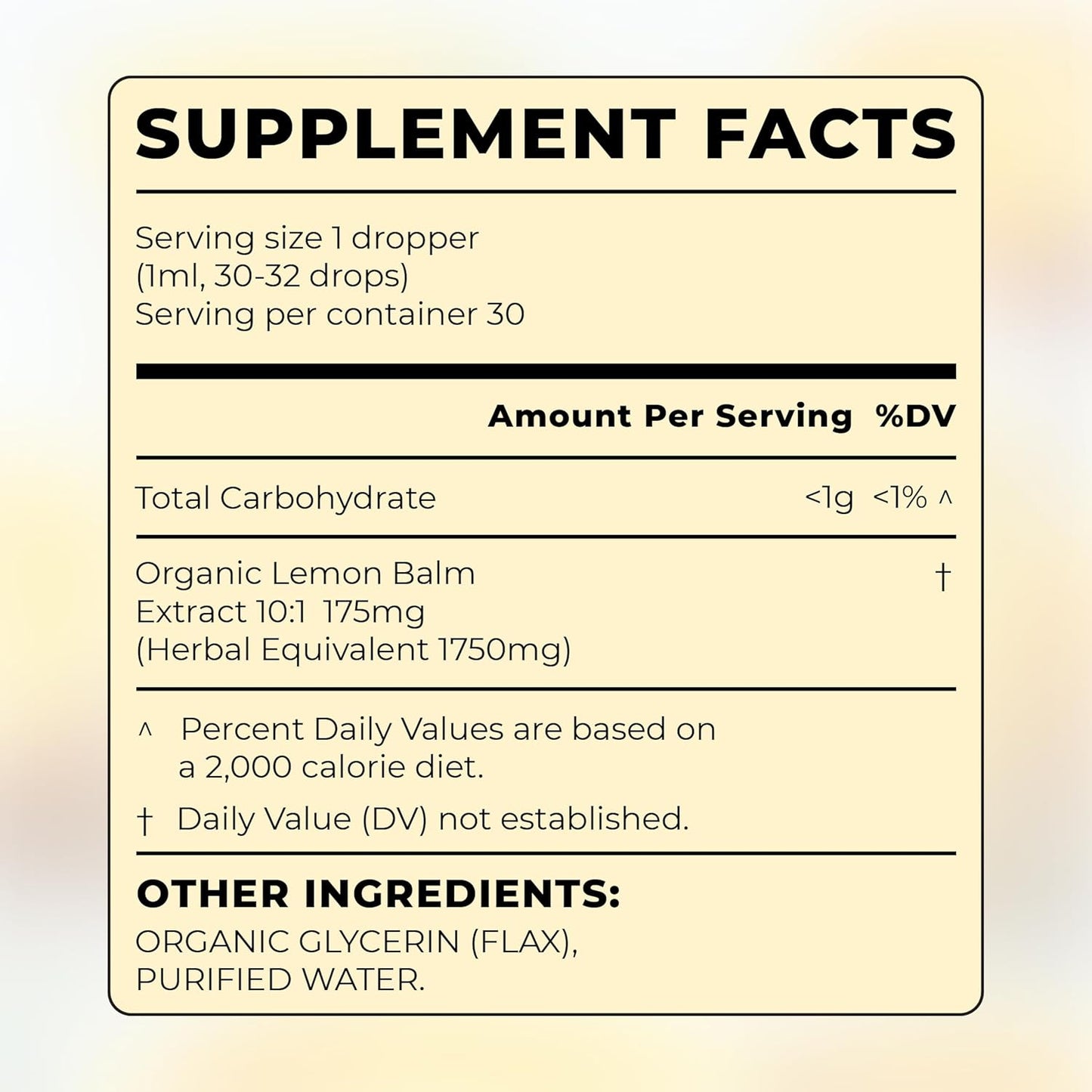 Organic Lemon Balm Drops for Bloating & Digestive Support | Vegan