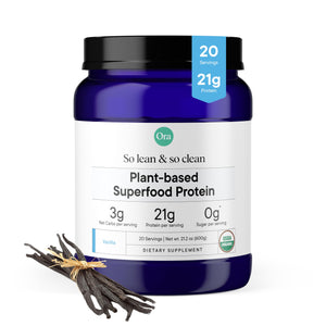 Ora Organic Protein Powder - 21g Plant-Based Protein for Women and Men Pre-Workout