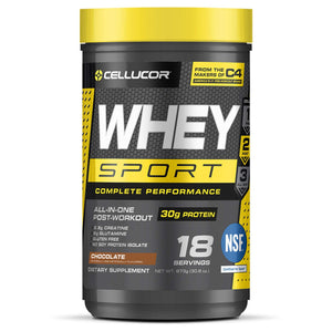 Cellucor Whey Sport Protein Powder Chocolate | Post Workout Recovery Drink with Whey