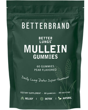 Betterbrand BetterLungs - Daily Respiratory Health Gummies | 1000mg Mullein Leaf herb