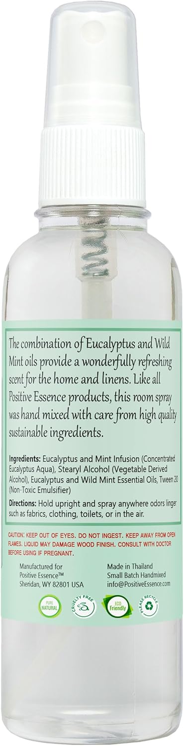 Eucalyptus & Wild Mint Room Spray – Natural Essential Oil Air Freshener, 4oz