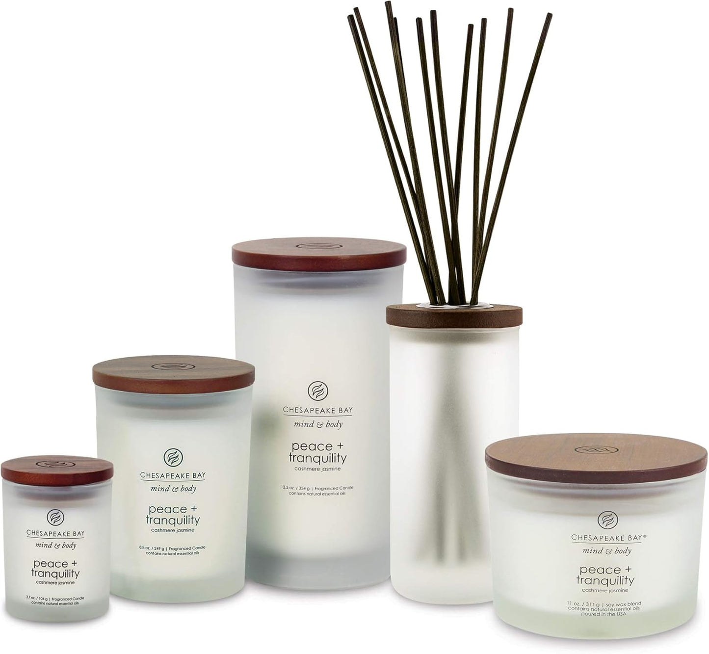 Chesapeake Bay 3-Wick Scented Candle – Peace + Tranquility Cashmere Jasmine