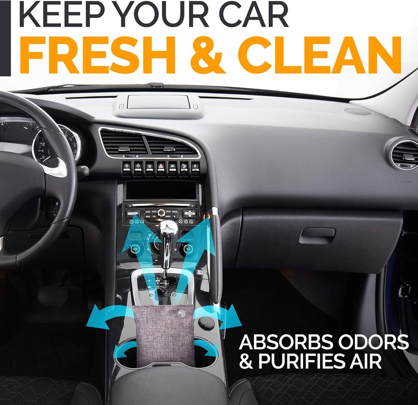 Activated Charcoal Odor Absorber Bags – 10-Pack Bamboo Deodorizer for Home & Car