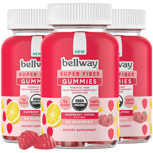 Bellway Super Fiber Gummies for Adults (3 Pack) - Sugar Free Organic Fiber Supplement