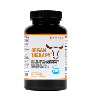 SaltWrap Organ Therapy - Grass Fed Beef Organ Meat Complex Supplement with Organic