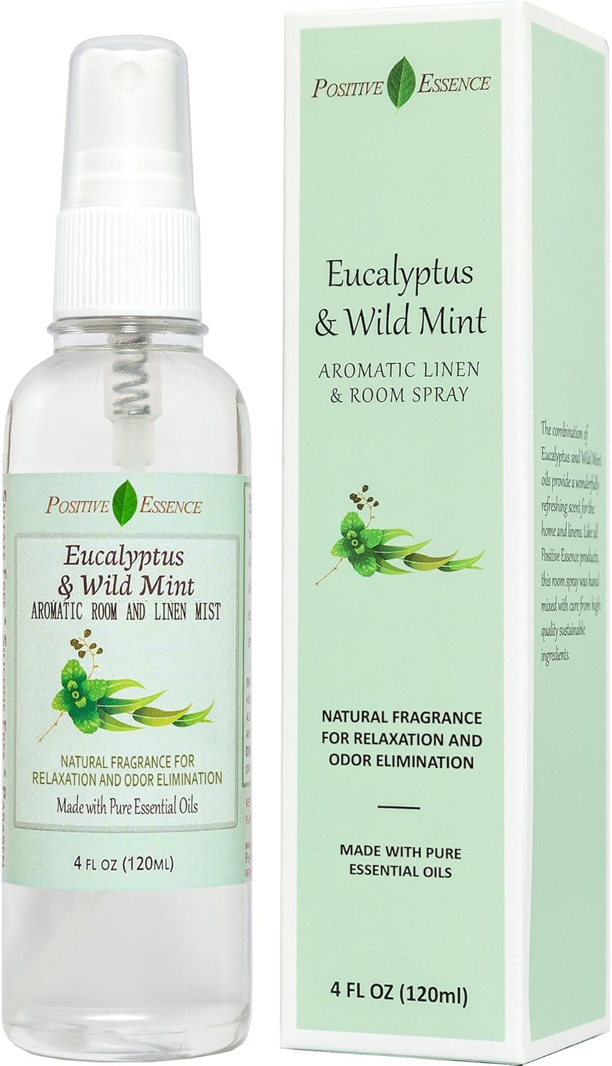 Eucalyptus & Wild Mint Room Spray – Natural Essential Oil Air Freshener, 4oz