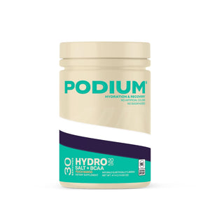Podium Nutrition instantized BCAA powder peach mango electrolytes hydration recovery 30 servings amino acids supplement