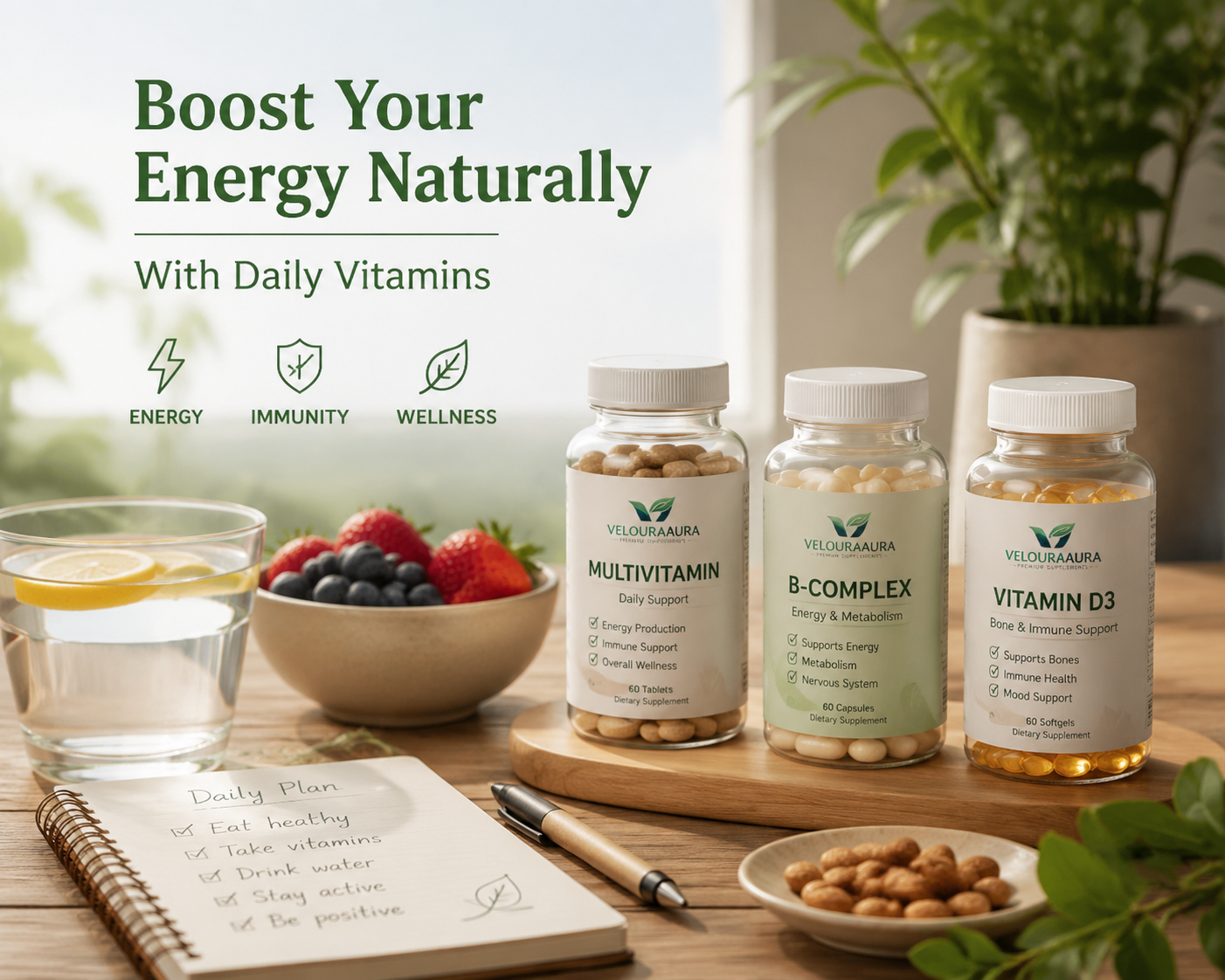 Boost Your Energy Naturally With Daily Vitamins