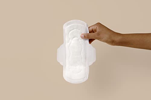 Red Moon Ultra Thin Hemp Pads (Pack of 10) Sanitary Pads for Women, Menstrual Pads- White