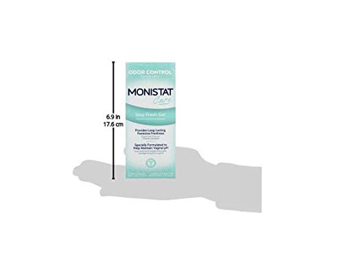 Monistat Stay Fresh Gel, Odor Eliminating Gel for Feminine Care, Fragrance Free Vaginal Gel, Prefilled