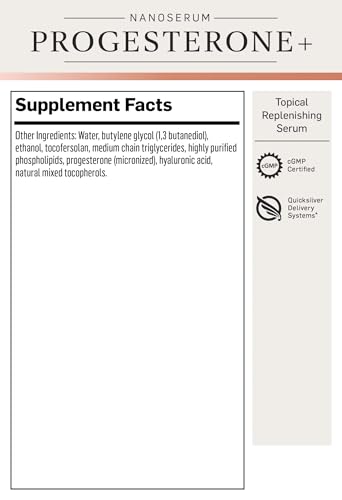 Quicksilver Scientific Nanoformulated Progesterone+ Topical Replenishing Serum - 8 mg