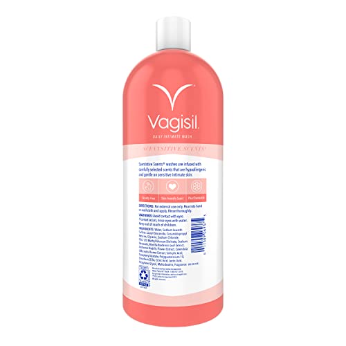 Vagisil Scentsitive Scents Fresh Peach Passion Daily Intimate Wash for Women, Gynecologist Tested