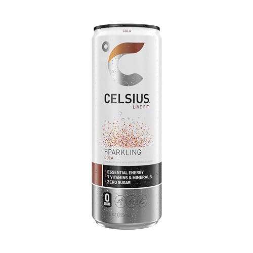 CELSIUS Sparkling Cola, Functional Essential Energy Drink 12 Fl Oz (Pack of 12)