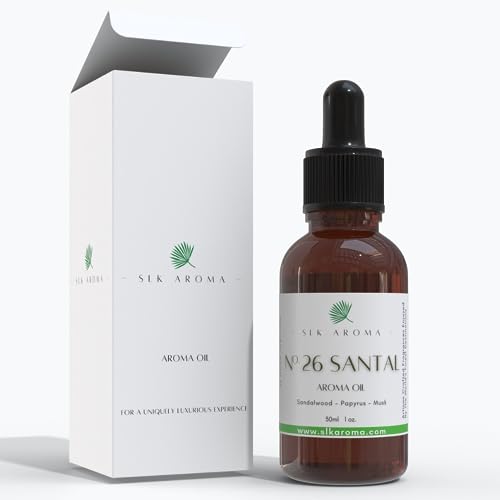 SLK Aroma, Santal Aroma Diffuser Oil, No. 26, Ultra Luxury Niche Blend of The Finest Essential Oils