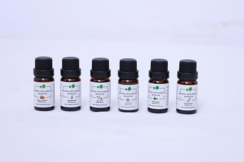 Essential Oils Set 100% Pure Natural DR.NITTA Top 6 Oils for Massage,Diffusers,Humidifier