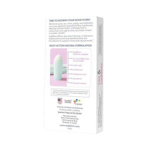 VagiBiom Dual Action Formula. Vaginal and Urinary Support to Balance Intimate Flora