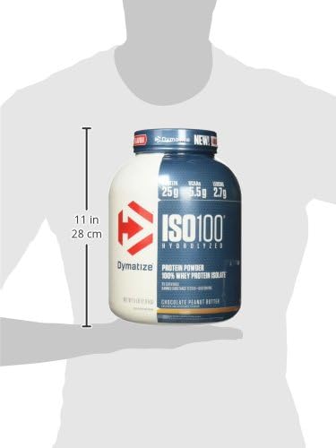 Dymatize ISO 100 Whey Protein Powder with 25g of Hydrolyzed 100% Whey Isolate