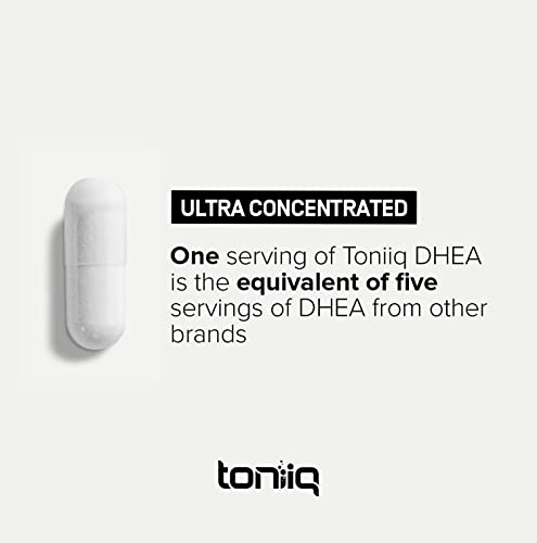 Toniiq Ultra High Strength DHEA Capsules - DHEA for Men and Ladies - 25mg Micronized