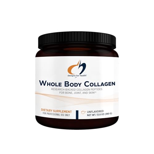 Designs for Health Whole Body Collagen Powder - Pure Collagen Peptides Supplement for Bone, Skin + Joint Support - Flavorless Drink Mix for Water, Shakes + Smoothies (30 Servings / 390g)