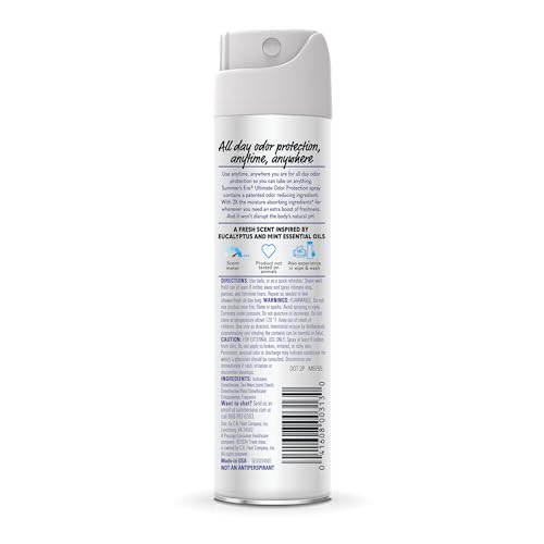 Summer's Eve, Ultimate Odor Control, Feminine Spray for Odor Protection, Talc-Free, Absorbs Moisture, 2 oz
