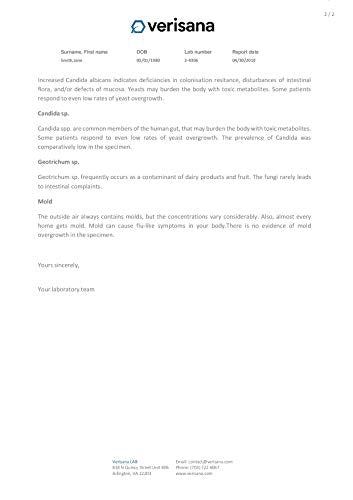 Candida & Helicobacter Test – Lab Testing Kit for Diagnosing Candida and H Pylori in Your Gut – Home Stool Test