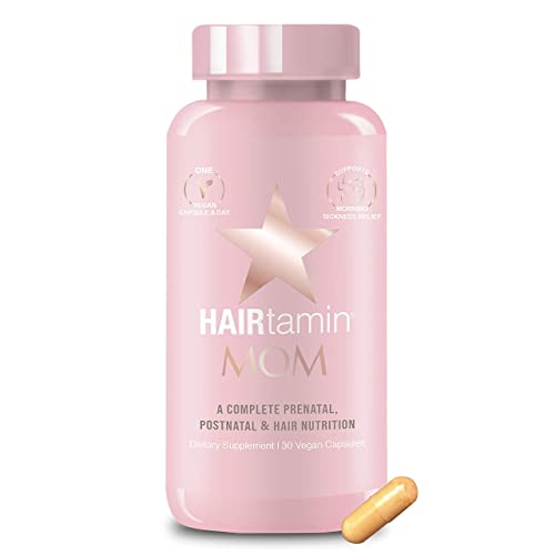 HAIRtamin MOM Vegan Prenatal & Postnatal Multivitamin Supplement & Hair Vitamin Pregnancy