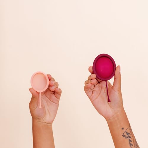 Pixie Cup 2 Menstrual Discs - Most Comfortable Reusable Period Discs - Removable Stem