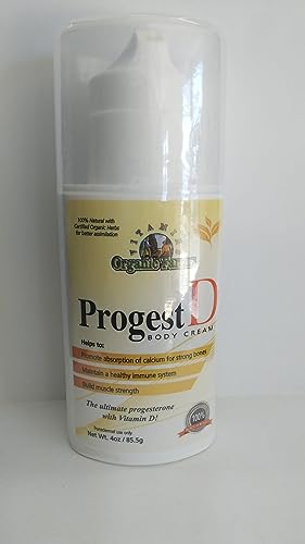 Progest D Progesterone Body Cream Net Wt. 4oz / 85.5g - Transdermal use only, Progesterone