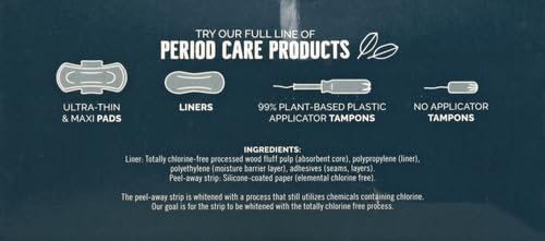 Seventh Generation Pantiliner Pads, Free & Clear, 50 Count