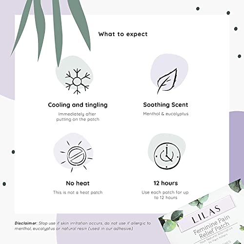 LILAS Period Cramps Pain Relief Patch - Pack of 10
