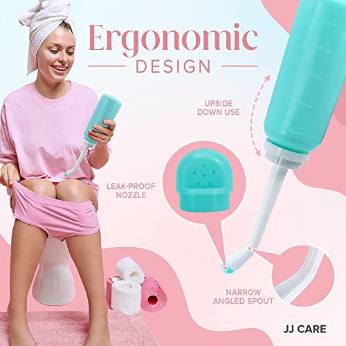 JJ CARE Peri Bottles - Pack of 2 Peri Bottles for Postpartum Care Kit, 500 ml Peri Bottles