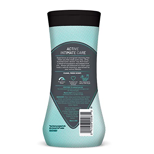 Summer's Eve Active Daily Performance All Over Feminine Body Wash, Feminine Wash pH Balanced