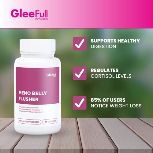 GleeFull Meno Belly Flusher - Menopause Supplements for Women - Hormone Balance