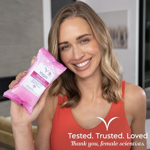 Vagisil Odor Block Daily Freshening Wipes for Feminine Hygiene in Resealable Pouch