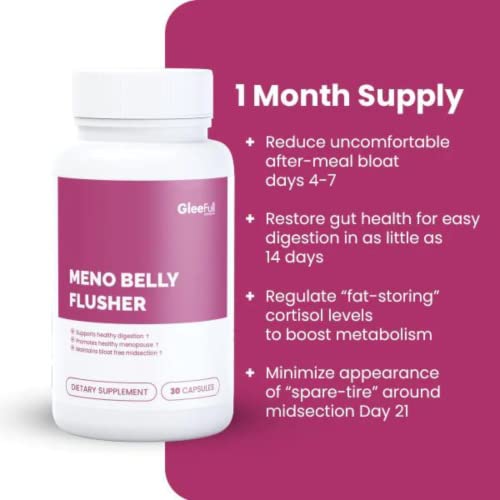GleeFull Meno Belly Flusher - Menopause Supplements for Women - Hormone Balance