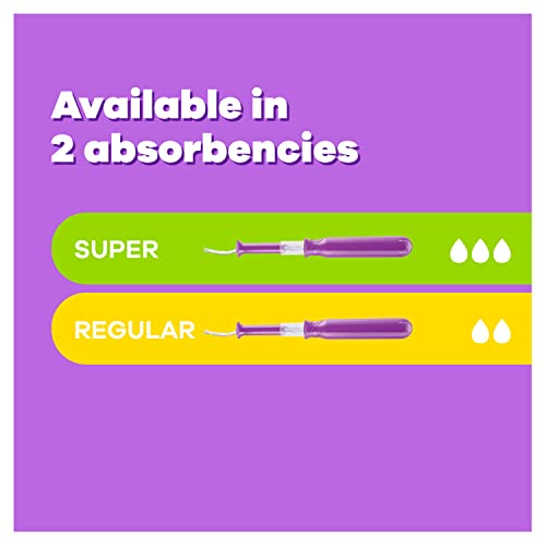 Tampax Pocket Radiant Compact Plastic Tampons, With LeakGuard Braid, Regular Absorbency