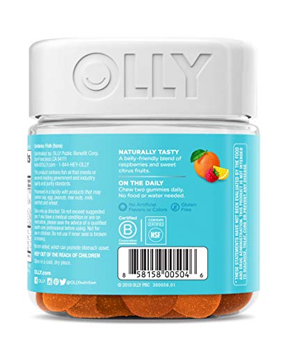 Olly Prenatal Multivitamin Gummy, Folic Acid, Vitamin D, Omega DHA, Chewable Supplement