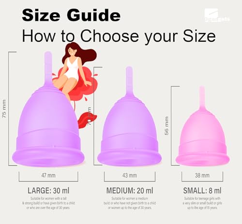 Ggadgets Menstrual Cup for Women with Pouch | Ultra Soft Odour & Rash Free | No Leakage