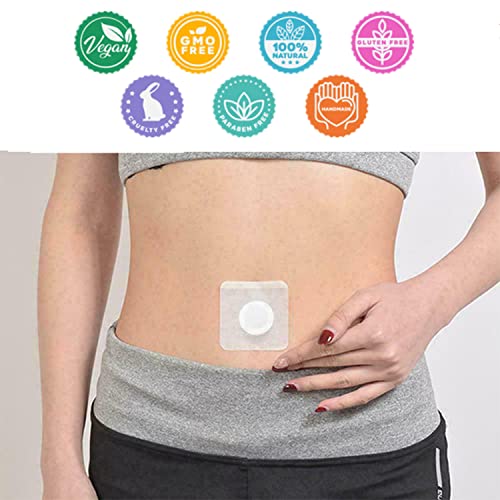Wormwood Belly Patch,30Pcs Mugwort Abdomen Navel Patch and 30Pcs Moxibustion Patch