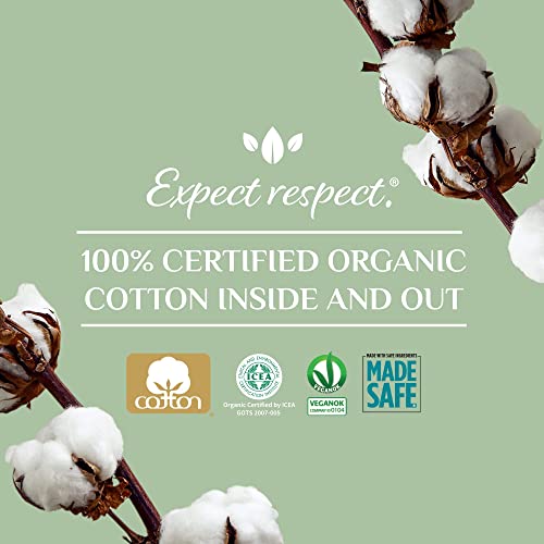Organyc New and Improved 100% Certified Organic Cotton Overnight Feminine Pads
